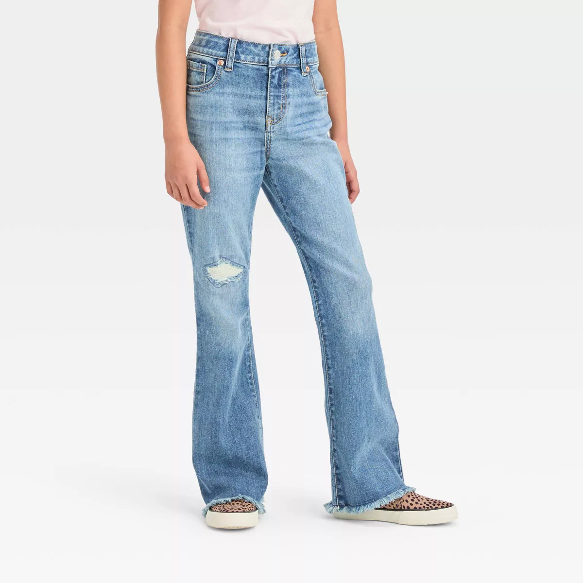 Girls' Mid-Rise Flare Jeans - Cat & Jack™ | Target