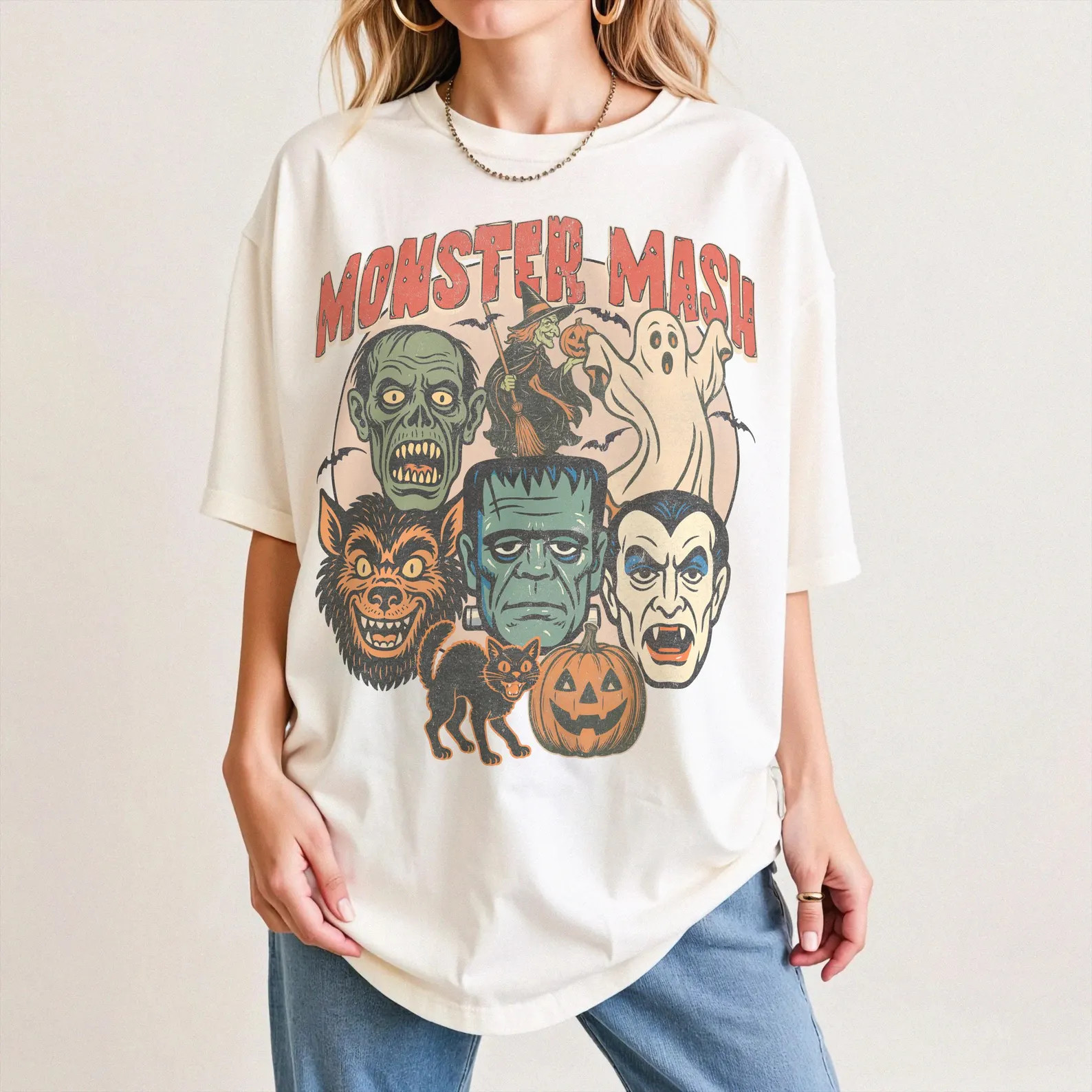Comfort Colors® Monster Mash Shirt:  Retro Halloween Spooky Season Tee | Etsy (Global)