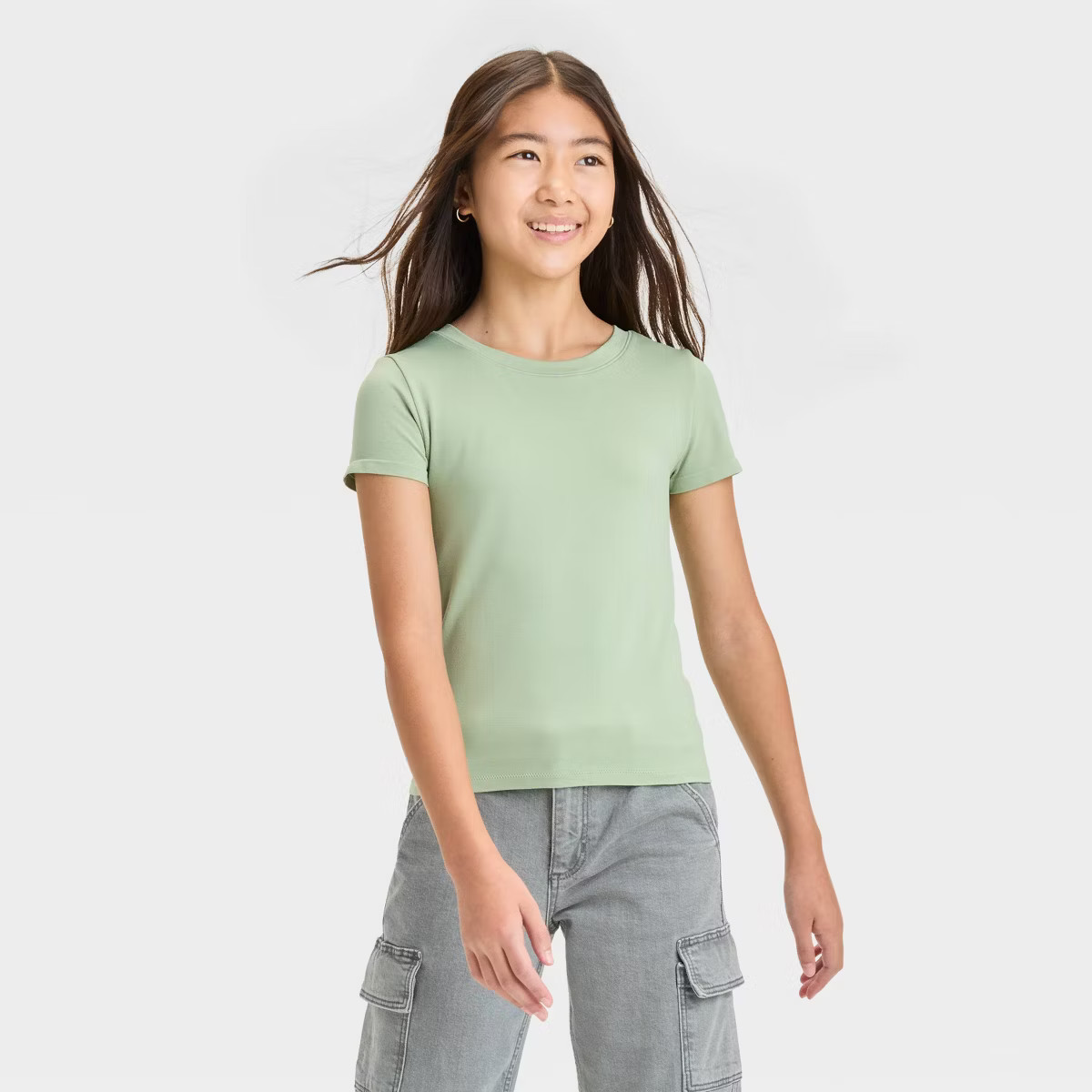 Girls' Seamless Short Sleeve T-Shirt - art class™ White M | Target