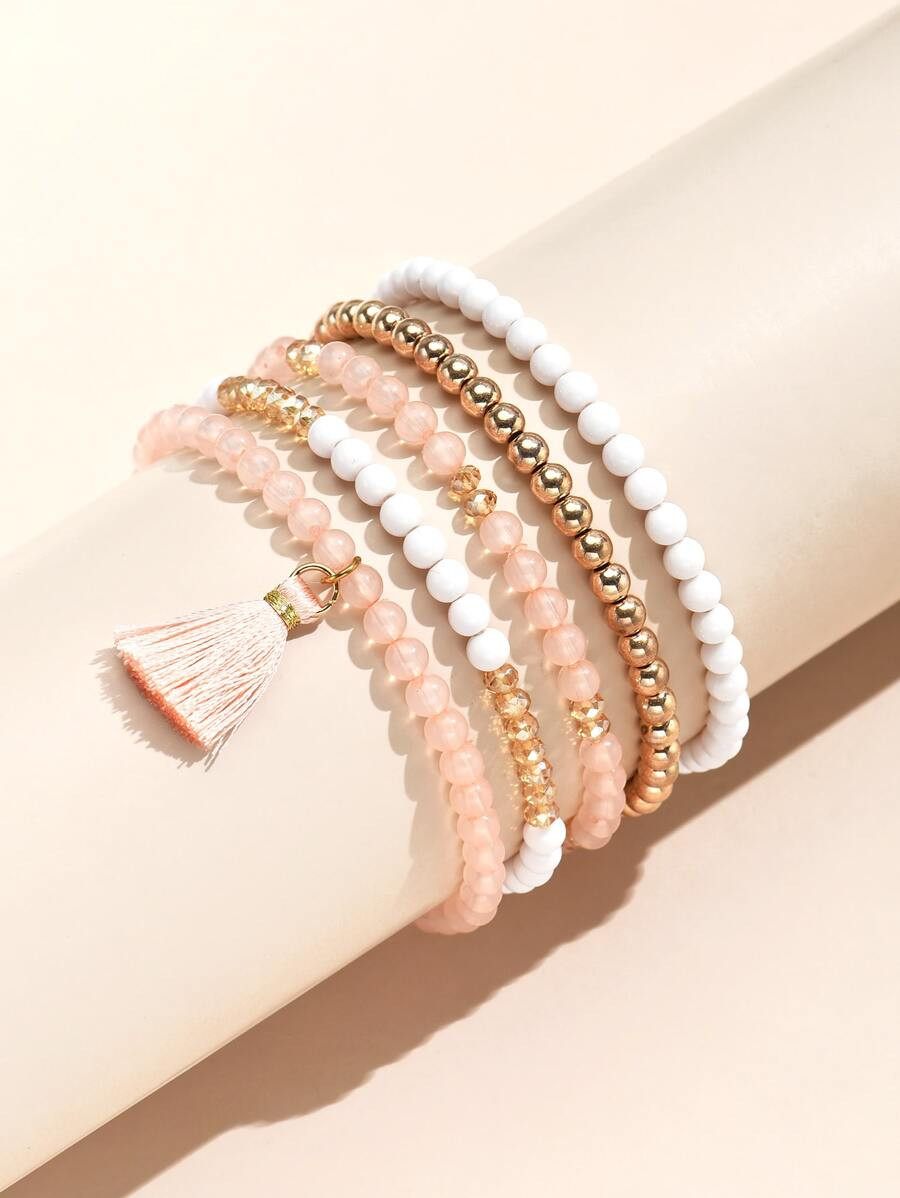 5pcs Tassel Charm Beaded Bracelet
   
      SKU: sj2202241181182811
          (500+ Reviews)    $... | SHEIN