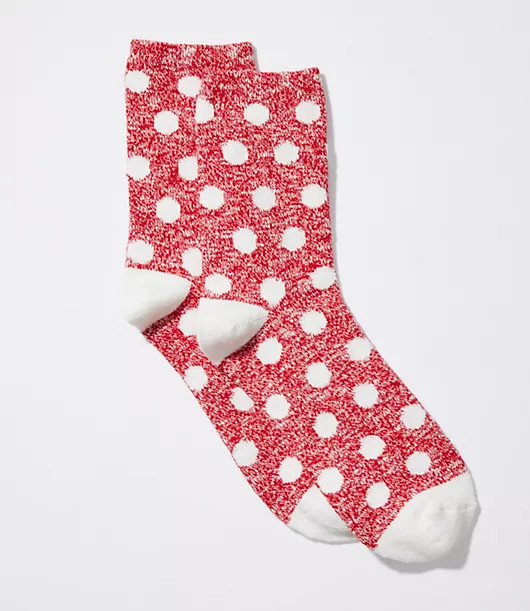 LOFT Polka Dot Crew Socks | LOFT
