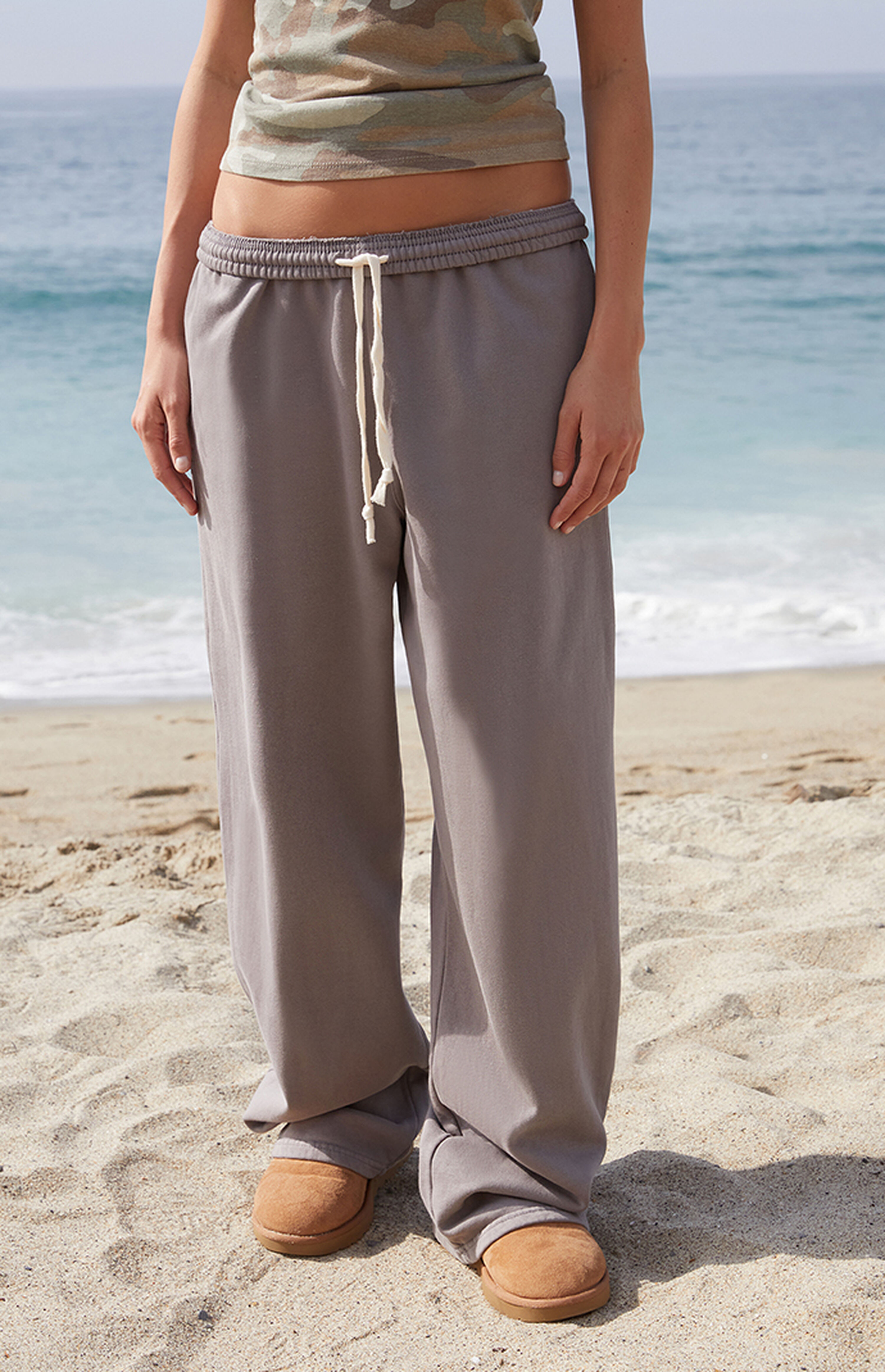 John Galt Light Gray Rosa Baggy Sweatpants | PacSun