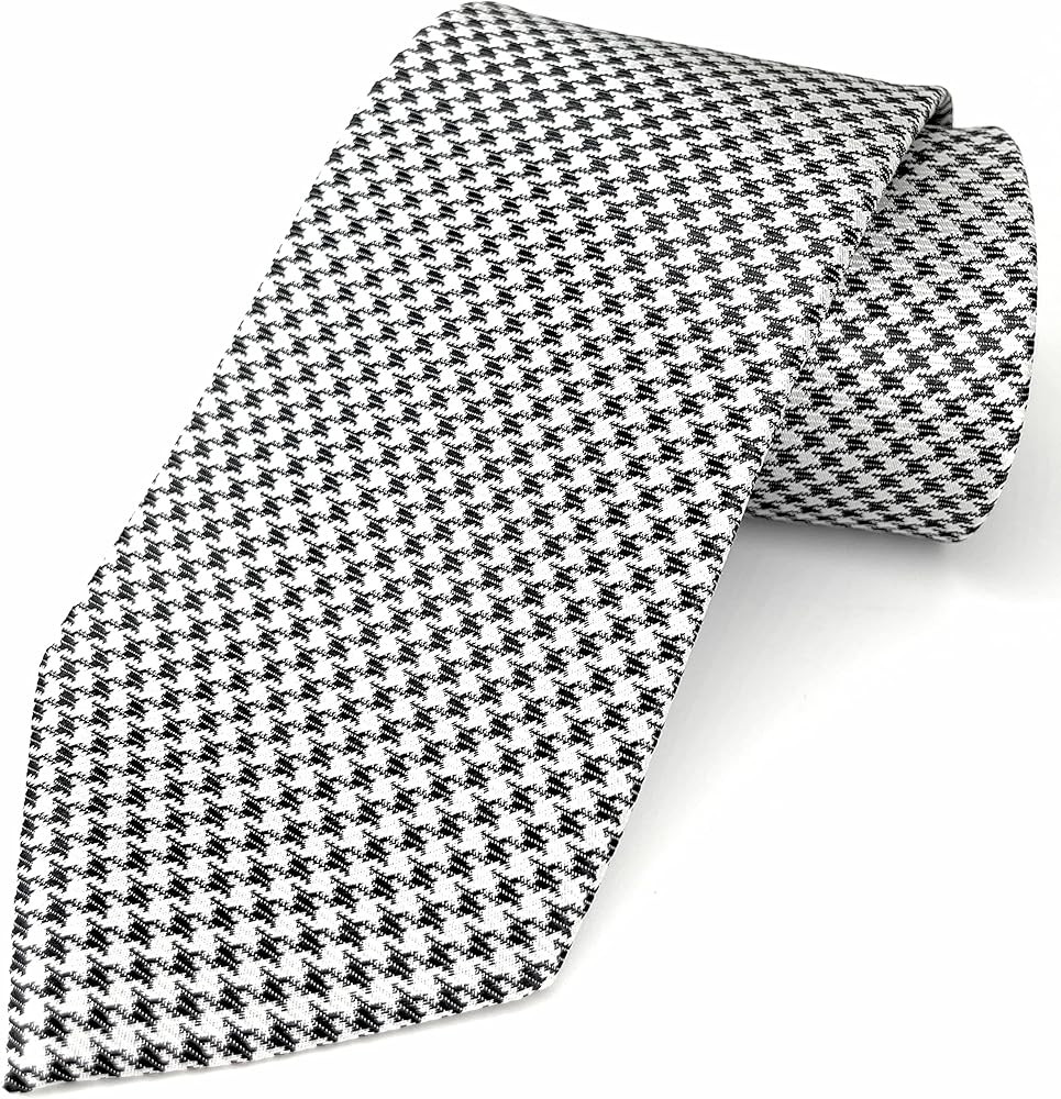 Neckties By Scott Allan - Black & White Houndstooth Men's Tie | Amazon (US)