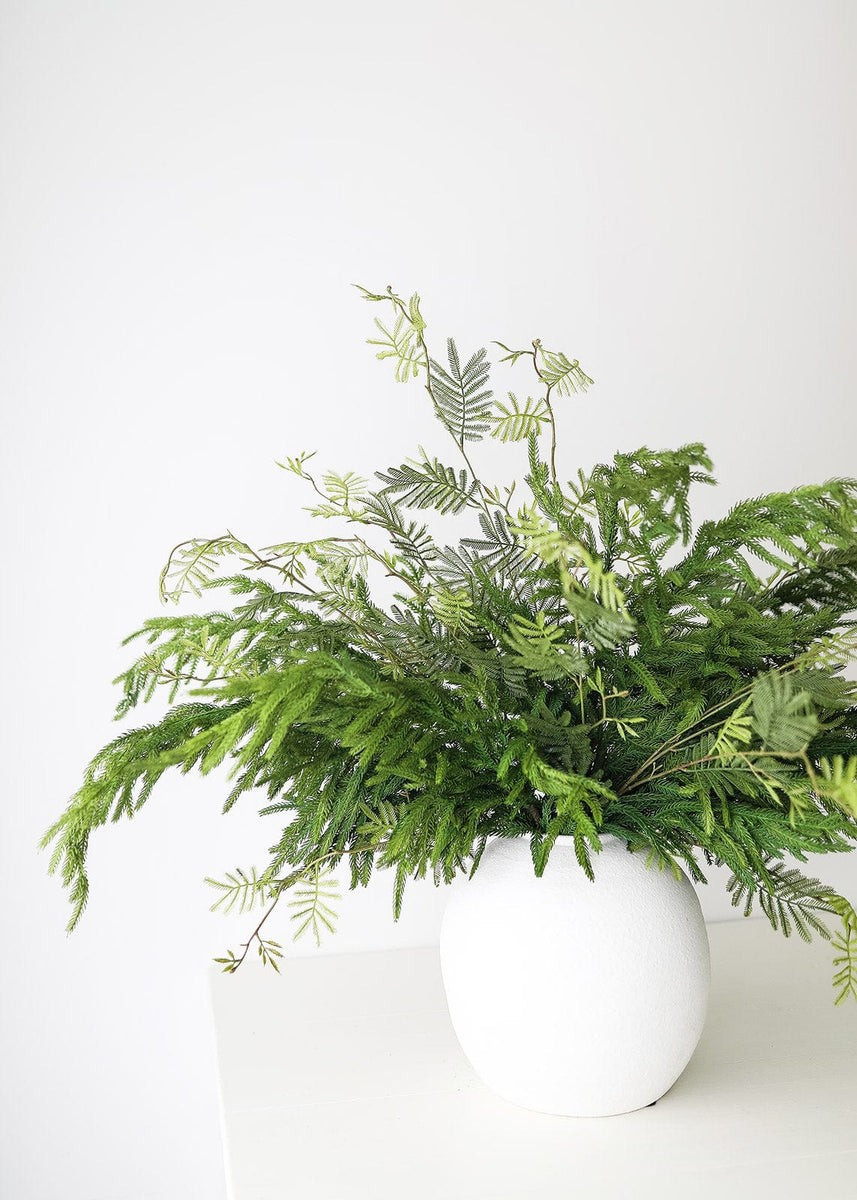 White Concrete Konos Vase - 10.75 | Afloral