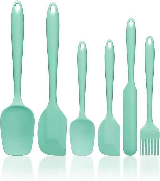 Silicone Spatula Heat Resistant Non-Stick Flexible Rubber With Solid Stainless Steel Kitchen Esse... | Amazon (US)