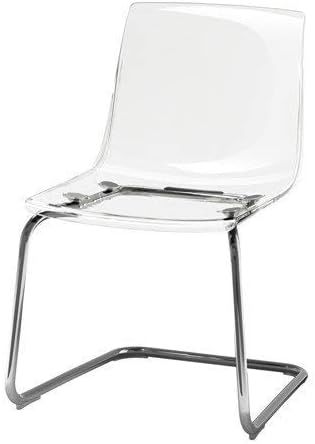 ikeaa IKEA TOBIAS Chair, clear, chrome plated , Silver | Amazon (US)