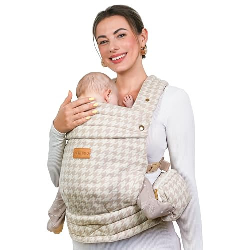 BabieBoo Baby Carrier Newborn to Toddler, Toddler Carrier with Head Support 7-44lbs, Baby Sling Carrier with Detachable Pouch, Hands-Free, Lumbar Support (Beige) | Amazon (US)