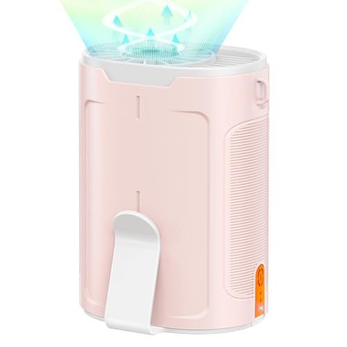 Heelkl 2026 AI Portable Fan Rechargeable, 4 Speeds Strong Airflow, Personal Waist Fan with up to 25H of Working Time, Hanging Neck/Wearable for Camping, Outdoor, Jobsite - Pink | Amazon (US)