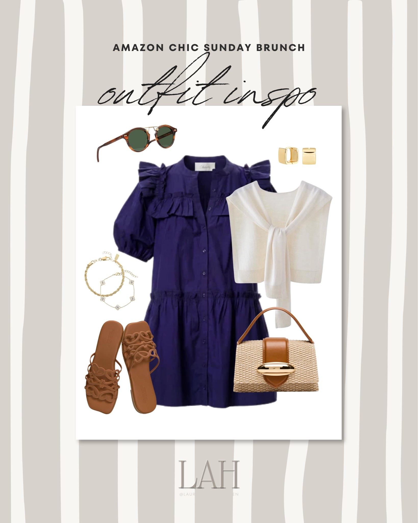 A chic look for your next brunch! A mini dress with a ruffled details and sandals makes this the perfect outfit. Add a pop of red for any patriotic events this summer.

#LTKgrwm #LTKootd