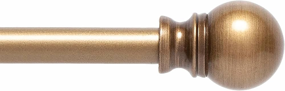 Kenney KN55973 Davenport Ball End Petite Café Decorative Window Curtain Rod, 48-86" Adjustable L... | Amazon (US)