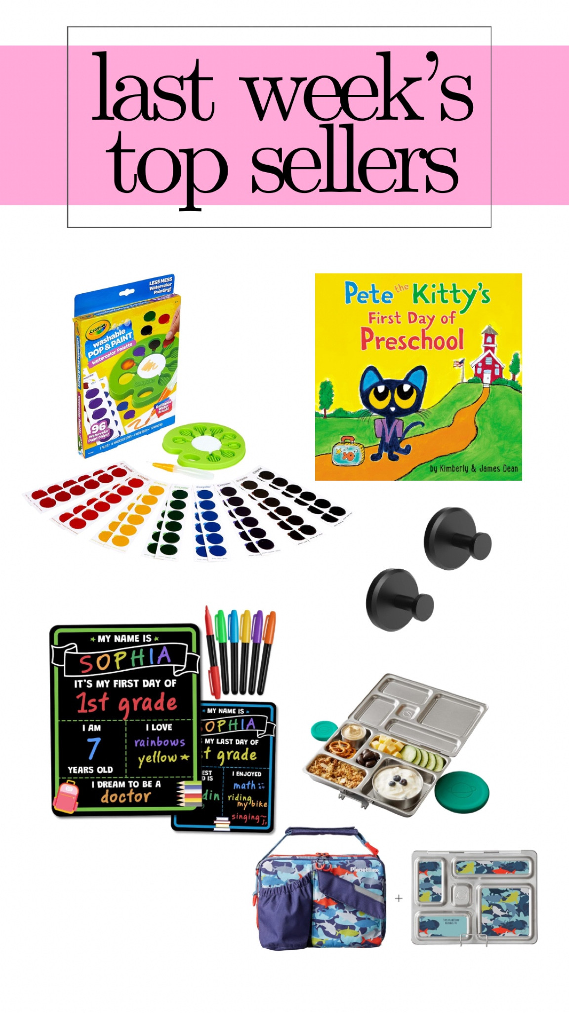 Last weeks top sellers

Back to school
Shower essentials
Mess free paint 
Montessori 

#LTKKids #LTKHome #LTKBacktoSchool
