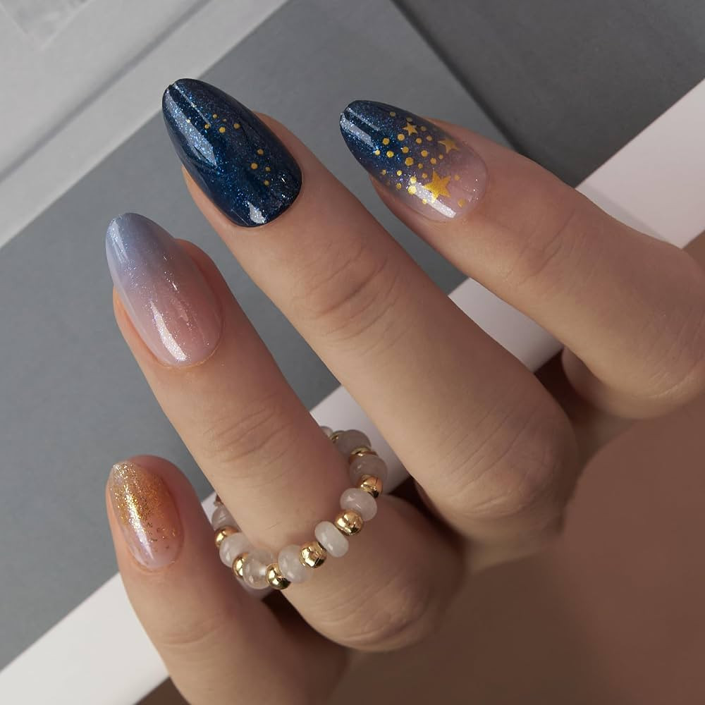 Curvlife 30pcs Press on Nails, Acrylic Fake Nail with Apricot Design, Full Cover False Nails Tips... | Amazon (US)