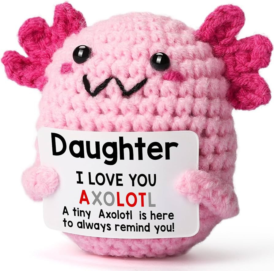 WEYON Teen Girl Gifts Trendy Stuff, Crochet Axolotl Daughter Gift from Mom for Birthday, Christma... | Amazon (US)