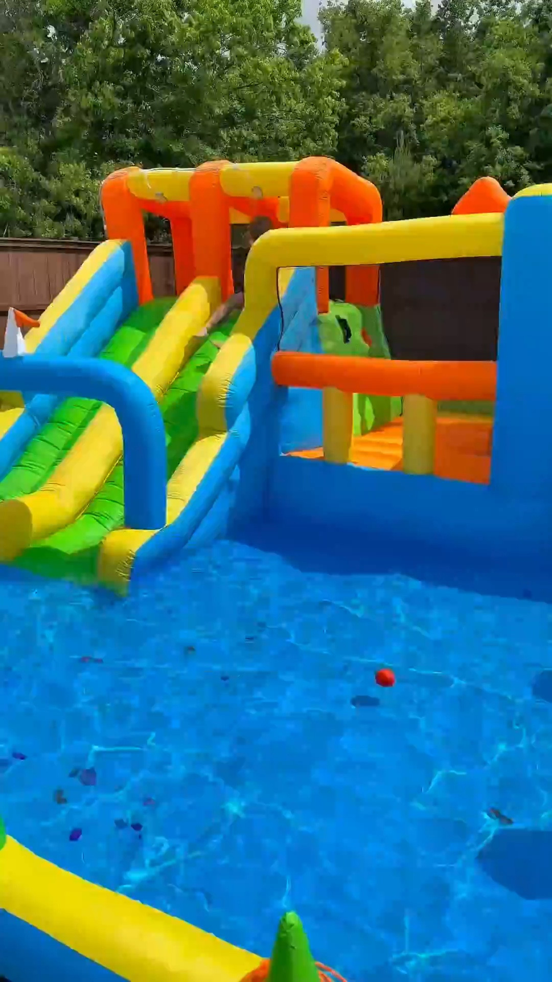 Inflatable water slide/ bounce house for the summer #waterslide #bouncehouse #kidstoys #summer 

#LTKGiftGuide #LTKKids #LTKSwim 