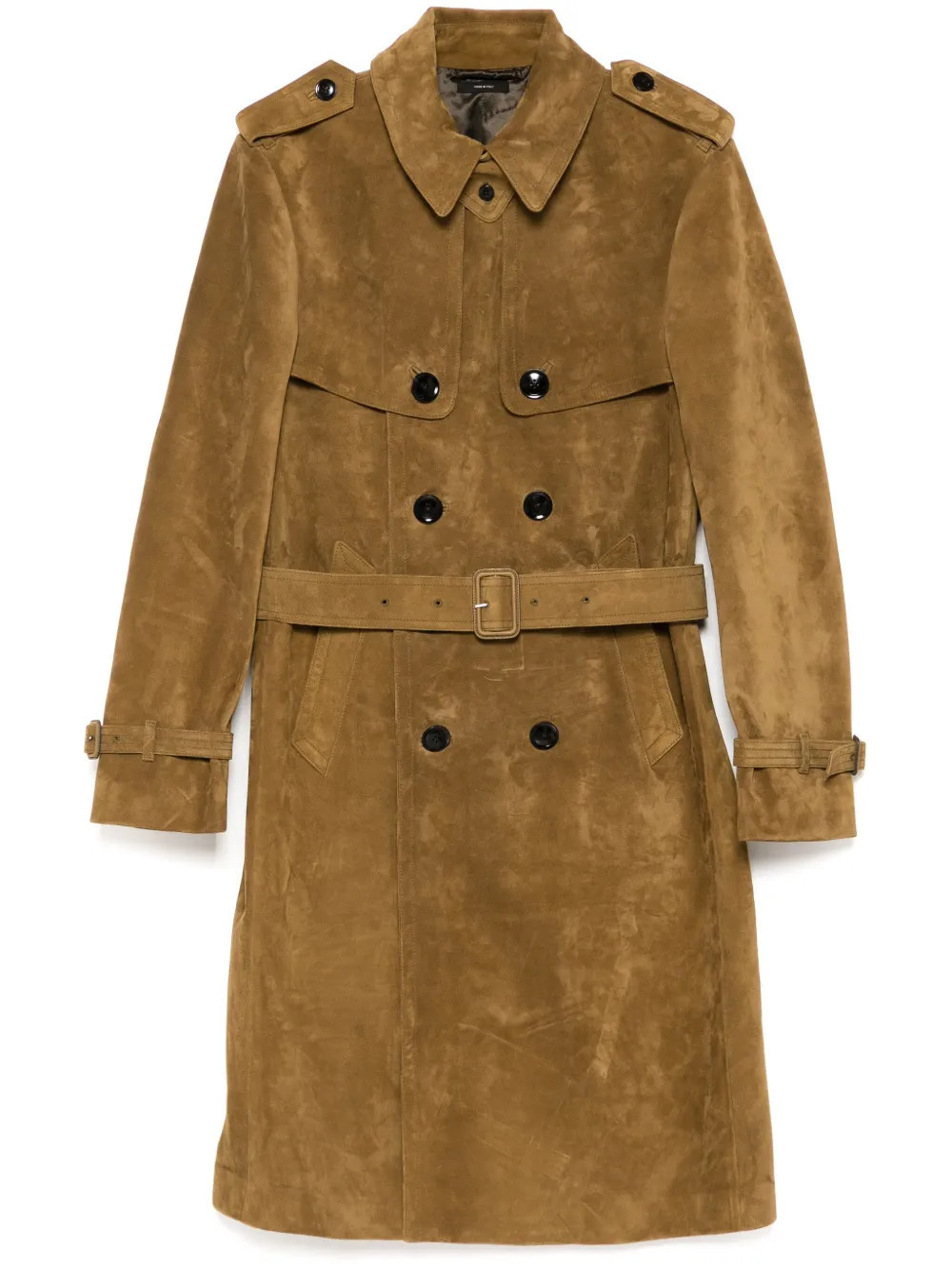 TOM FORD Buttery suede trench coat - Brown | Farfetch Global