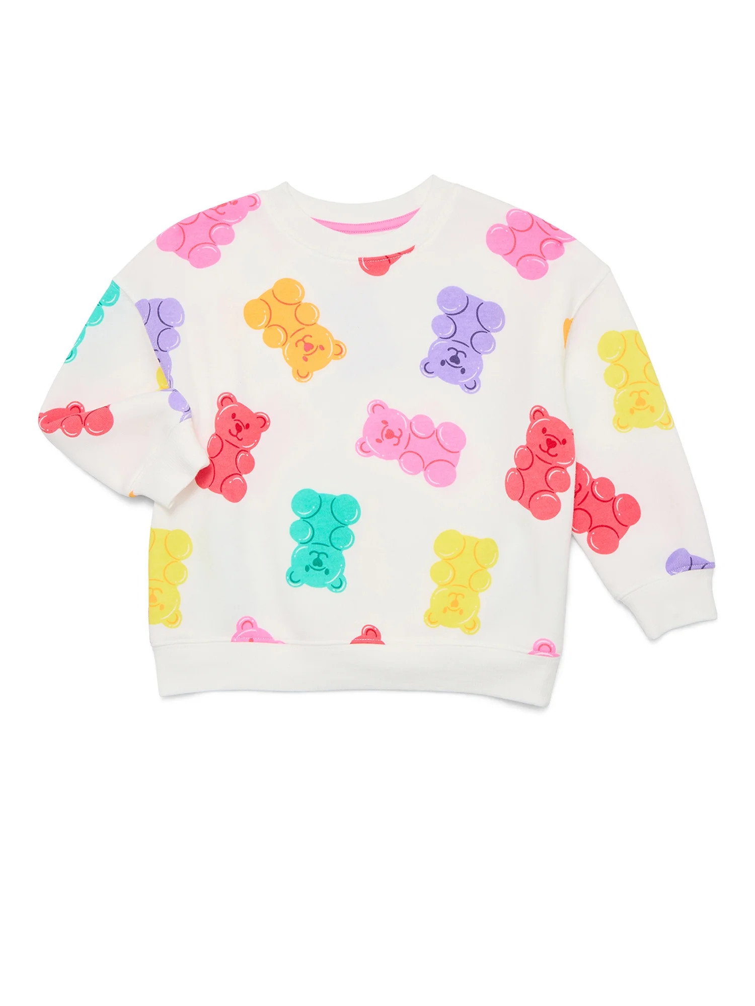 Valentine's Day Toddler Girls Allover Print Crewneck Sweatshirt from Way to Celebrate, Sizes 12M-... | Walmart (US)
