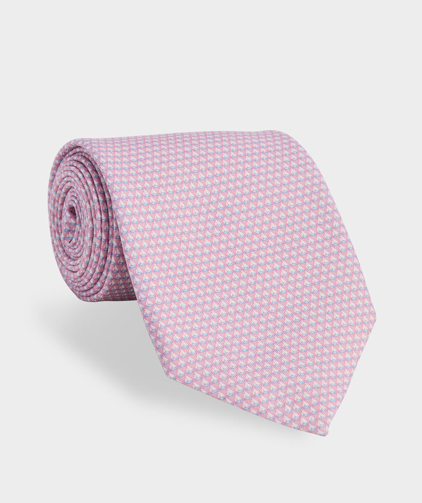 Mini Sailboats Silk Tie | vineyard vines