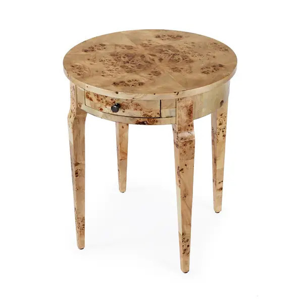 Archer 1-Drawer Wood Side Table - Light Burl | Bed Bath & Beyond