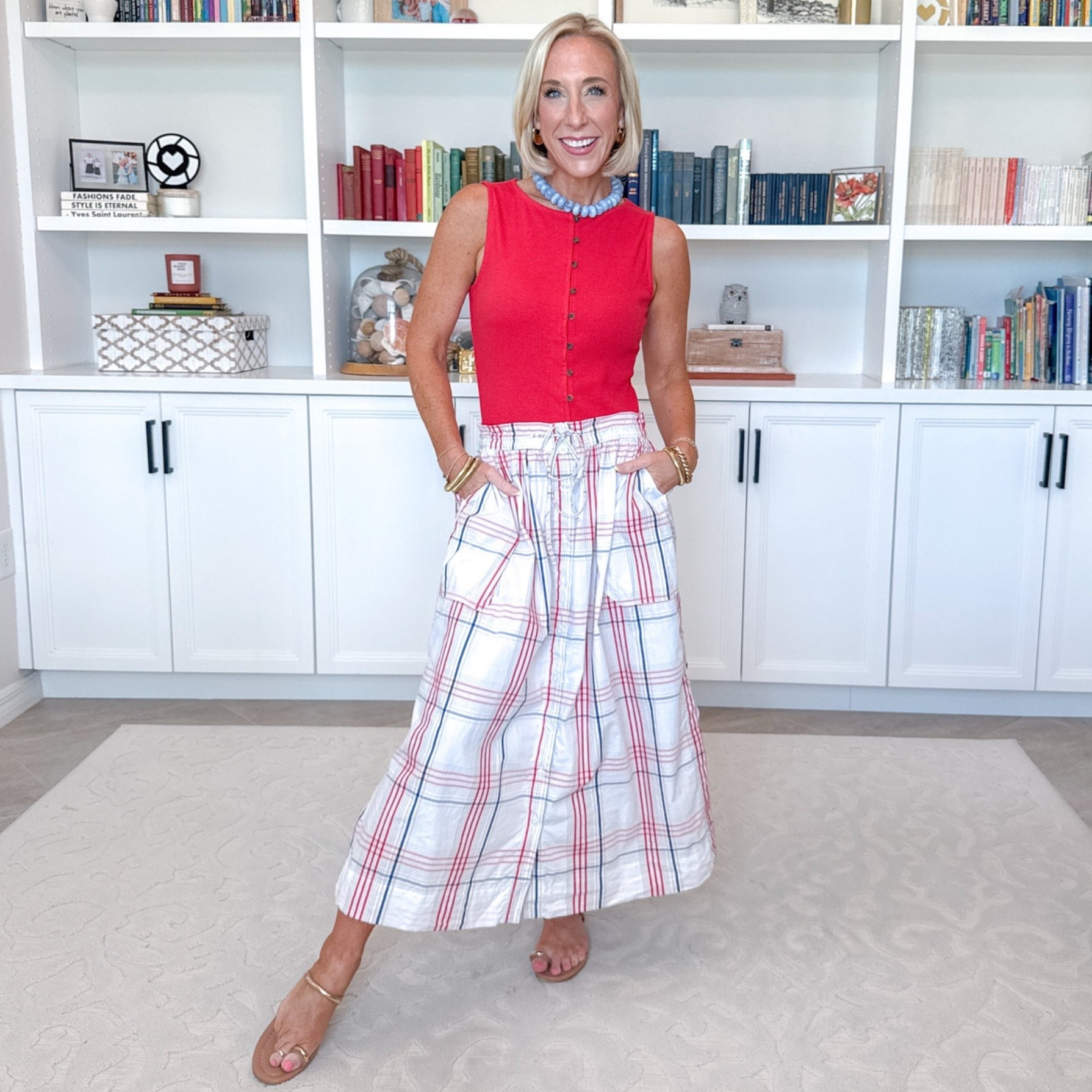 Walmart - part 1. Button Front Tank Top - size XS. $14.98. 3 colors. Button-Front Cotton Maxi Skirt - size XS. $30.

#LTKSeasonal#LTKOver40#LTKPetite