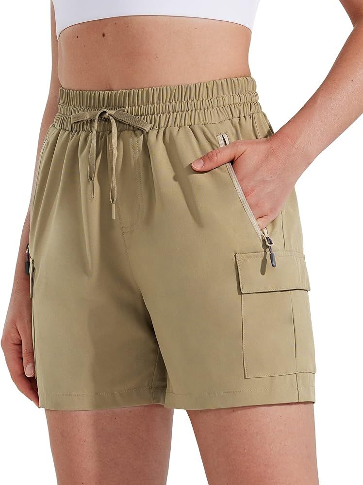MASKERT Women's Hiking Cargo Shorts 5" 7" 9" Quick Dry Athletic Golf Shorts Lightweight Running S... | Amazon (US)