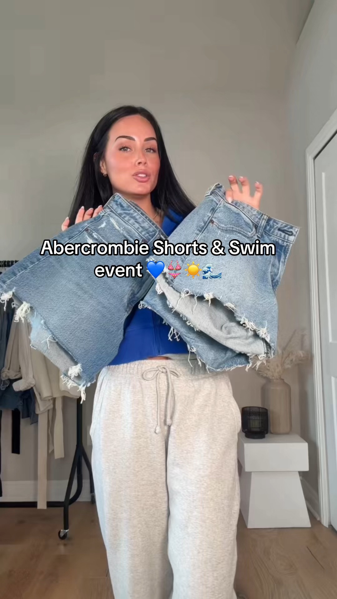 Abercrombie's Shorts & Swim Event is HERE 💙☀️🌊✨👙 with a stackable code SHORTSAF 

I will have these 🔗 on my LTK! I’m wearing a size 27 curve love in both shorts. 
My sizing g 5’7, 145lbs, 32dd