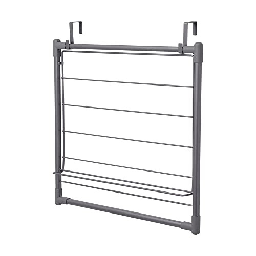 Household Essentials Metal Expandable Over the Door Drying Rack, Gray | Amazon (US)