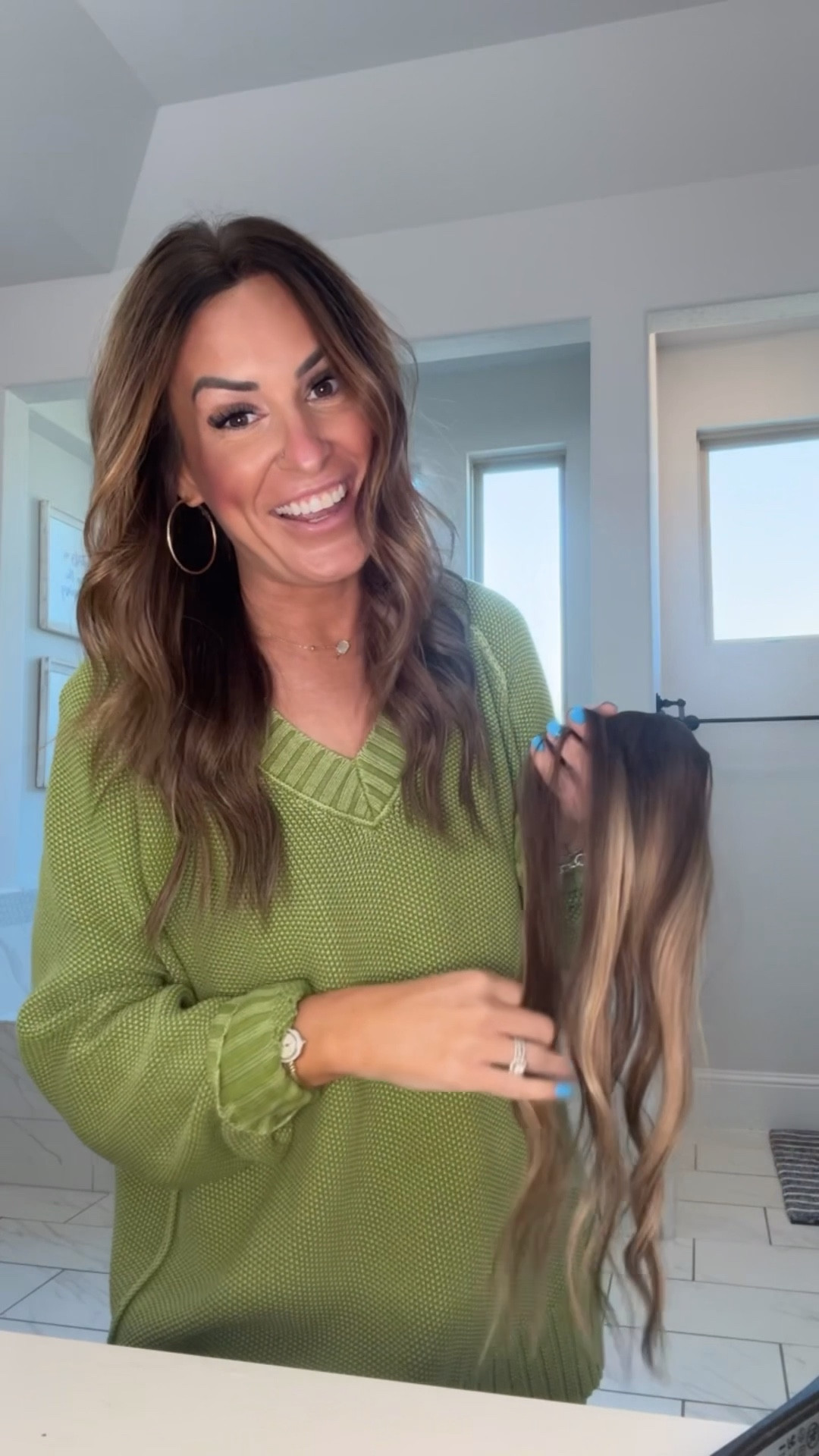 Loving these hair extensions! I do the 4/27/4, Baylage Chocolate Brown, 16 inch, 120 grams. I use two pieces (the 4 clip and the 3 clip in the back of my hair) you can totally use more that’s just what works for me! 

#LTKSaleAlert #LTKootd #LTKBeauty