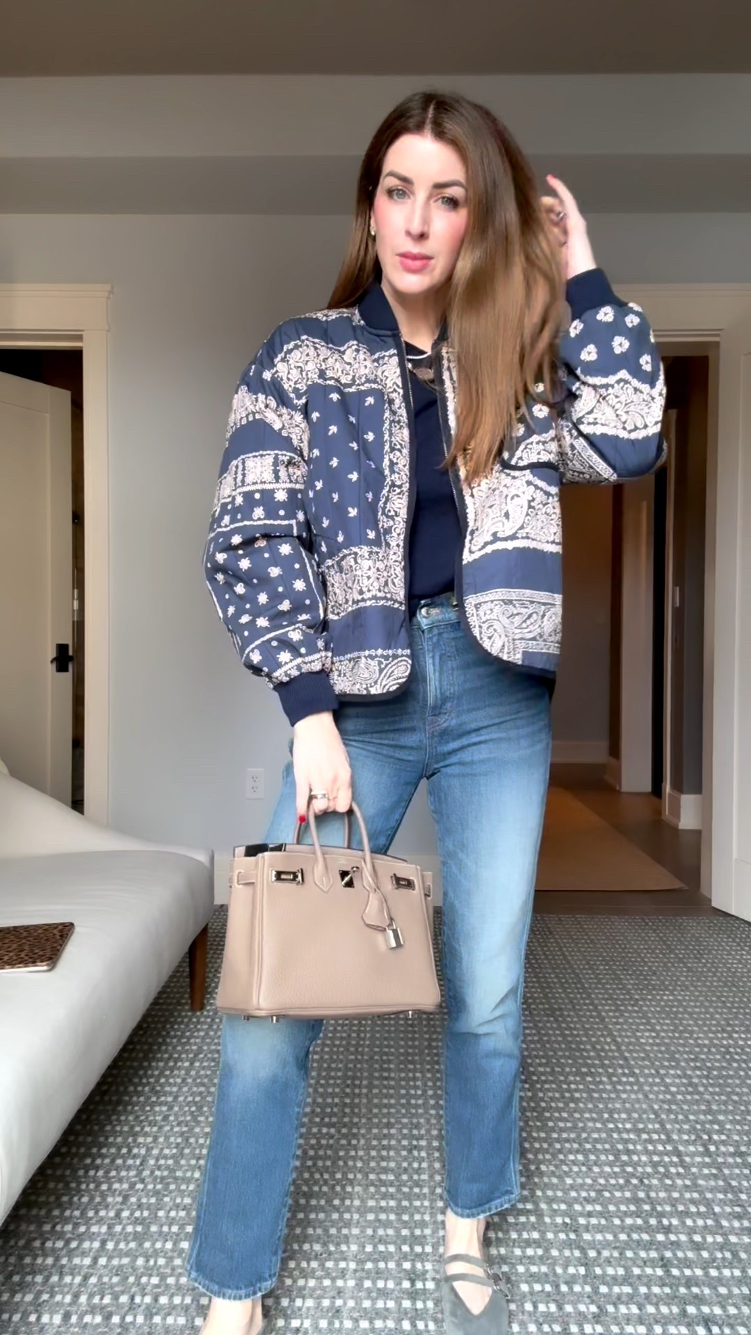 This airport look = my favorite denim + luxe cashmere + the bomber jacket everyone is buying.

And when I say buying… I mean it’s basically sold out everywhere. I snagged mine last week and I truly cannot believe how fast it went. I found one retailer that still has it — so don’t wait.

It’s the ideal lightweight layering jacket for flights and that subtle western vibe makes it feel special.

The flats are still in stock too (and still my most comfortable travel shoe).

Run, don’t walk on this one. ✈️

#LTKTall #LTKTravel #LTKOver40