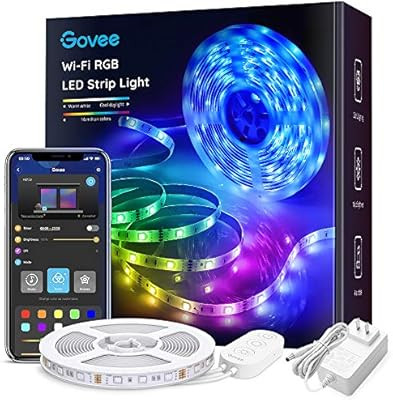Govee Smart WiFi LED Strip Lights Works with Alexa, Google Home Brighter 5050 LED, 16 Million Col... | Amazon (US)