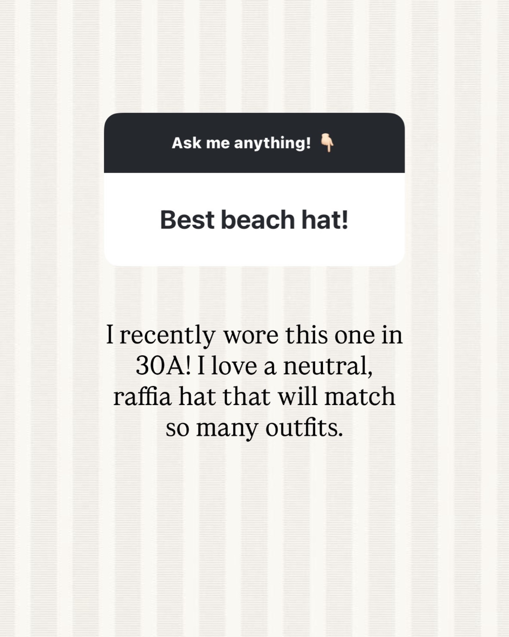 Best beach hat? This neutral raffia hat goes with everything. Perfect for beach days, pool days, and summer outfits. Linking my favorite picks 🤍

#LTKsummer
#LTKswim
#LTKtravel

#LTKSeasonal #LTKTravel