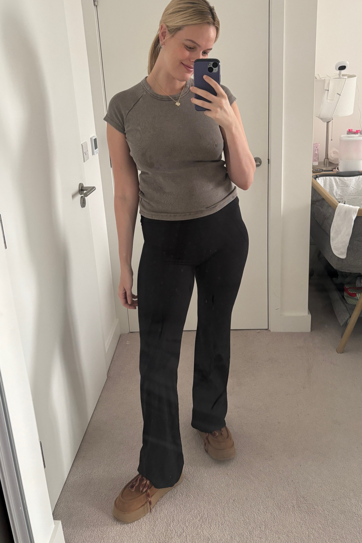 The BEST pregnancy + post partum pants. Seriously been living in these. Wearing a size medium!! Size one up from pre pregnancy. #LTKmaternity 

#LTKwinter #LTKmaternity #LTKuk