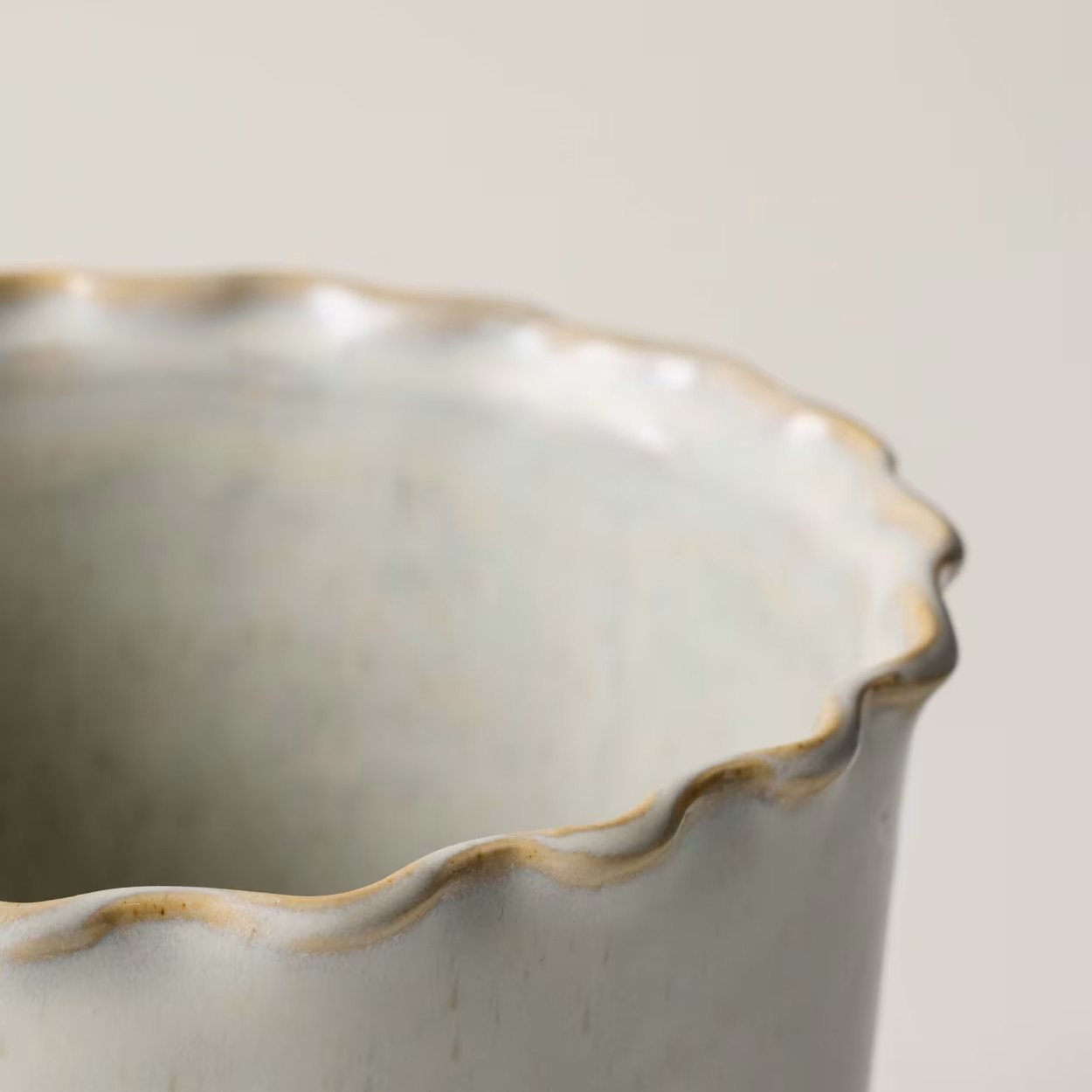 French Grey Ruffle Utensil Crock | Magnolia