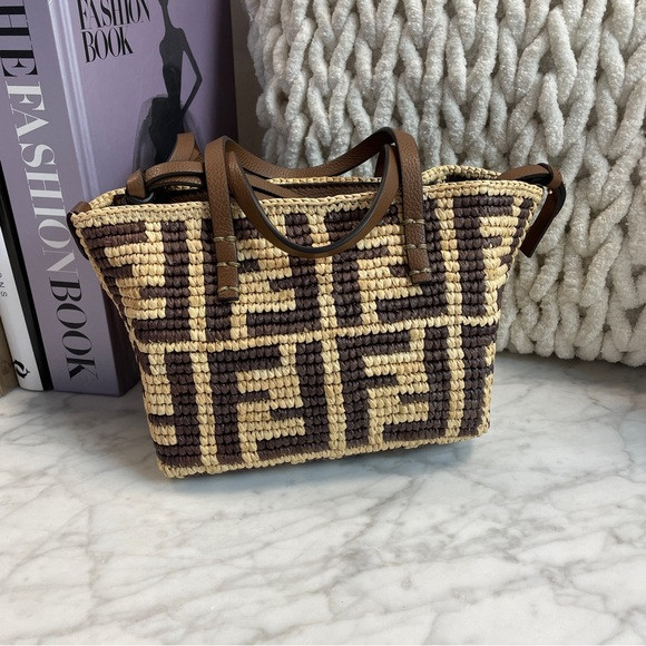 Fendi Mini Roll Crossbody Tote Bag Raffia | Poshmark