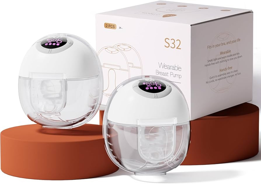 NCVI Breast Pump Hands Free, Wearable Pumps S32 for Breastfeeding, Electric Breast Pump with 4 Mo... | Amazon (US)