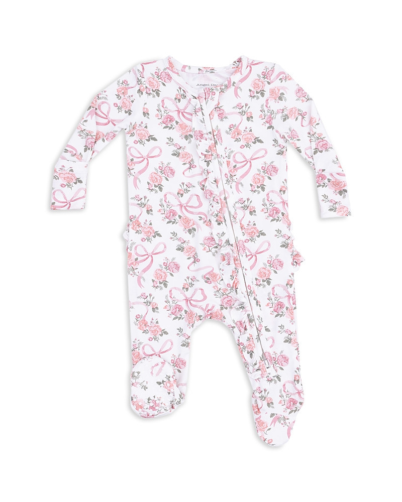 Angel Dear Girls' Floral Ribbon Ruffled Footie - Baby | Bloomingdale's (US)