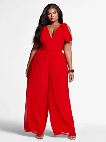 Gemma Chiffon Jumpsuit - Fashion To Figure | Fashion to Figure