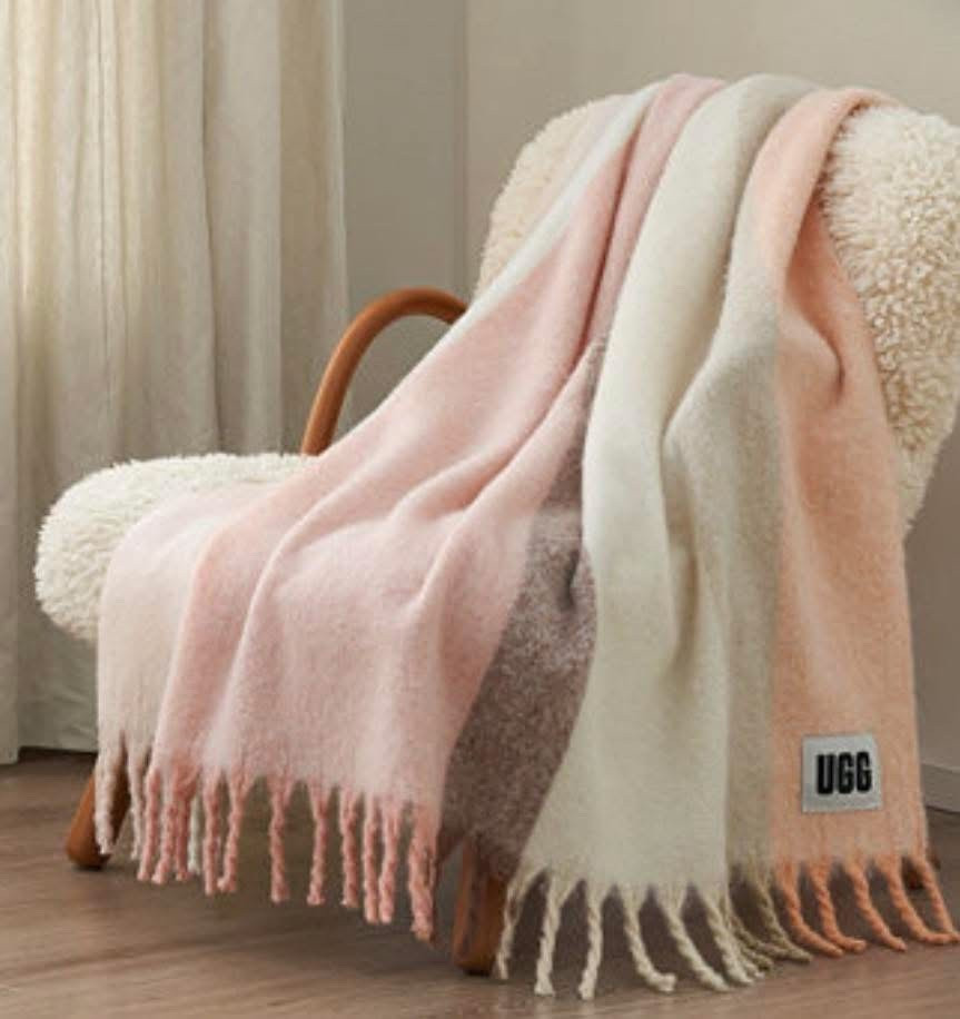 Back on sale! The beautiful UGG Calyx Stripe Faux Mohair Throw is on sale for only $33.97 today at Macy’s, with Free Shipping! Normally $68 for this blanket, so a fantastic deal 💕 Huge size as well, as it’s 50" x 70". Will definitely sell out!

#LTKMothersDay #LTKHome #LTKSaleAlert