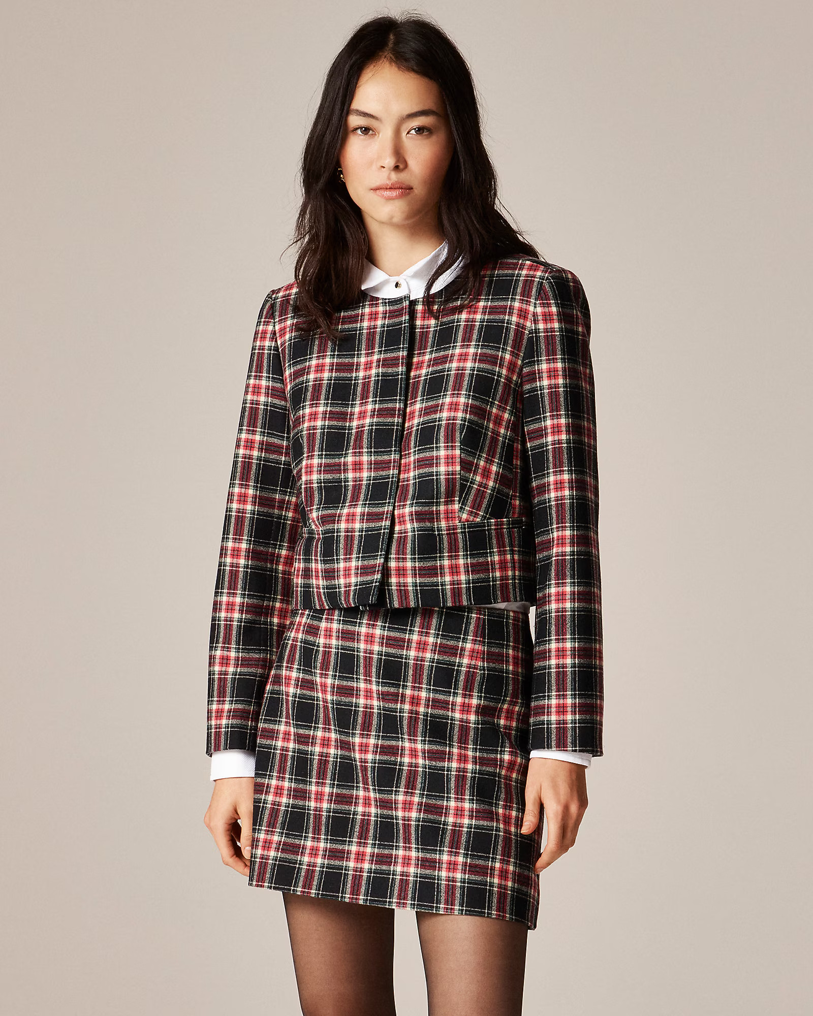 Bridgette lady jacket in Stewart tartan | J. Crew US
