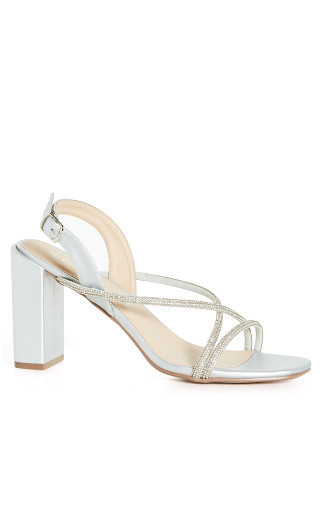 HEEL SPARKLE GLITZ - Silver - EU43 | City Chic Online