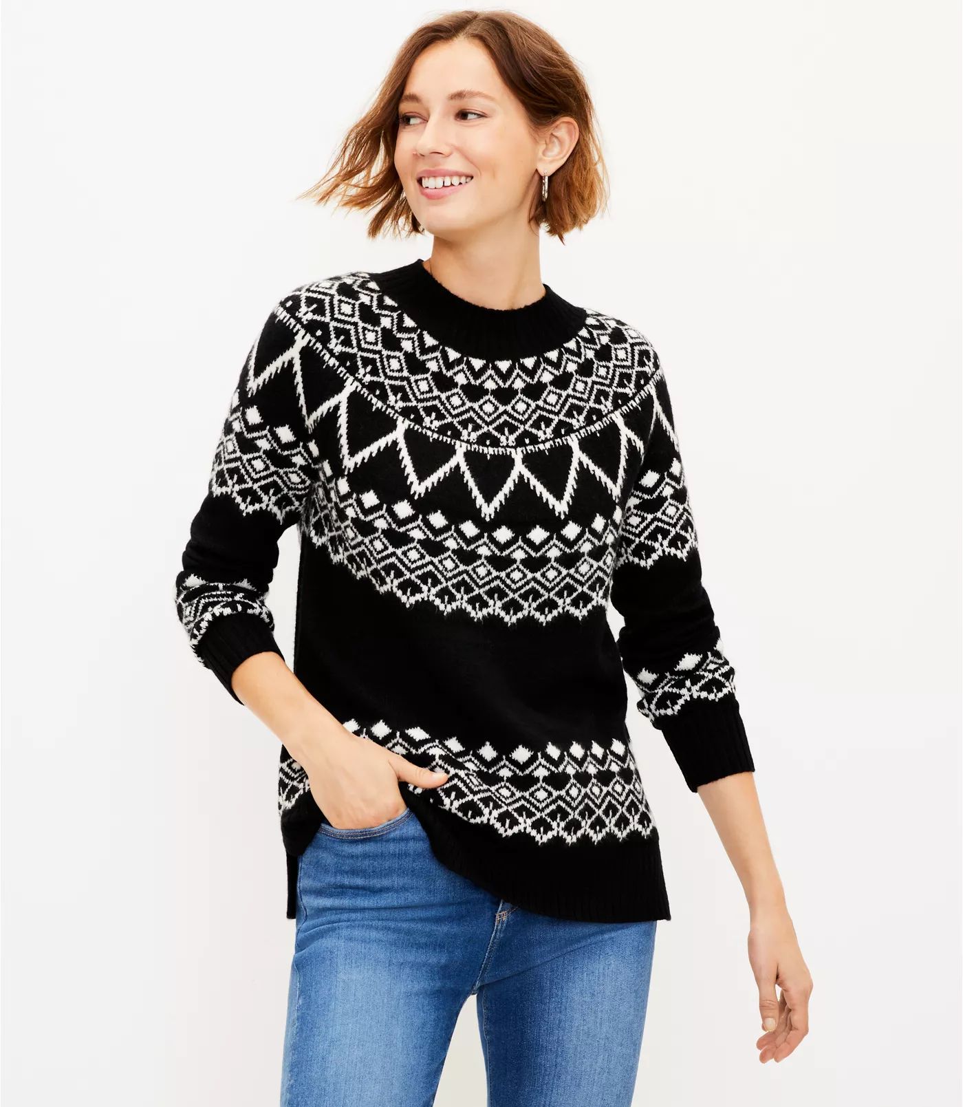 Fair Isle Tunic Sweater | LOFT | LOFT