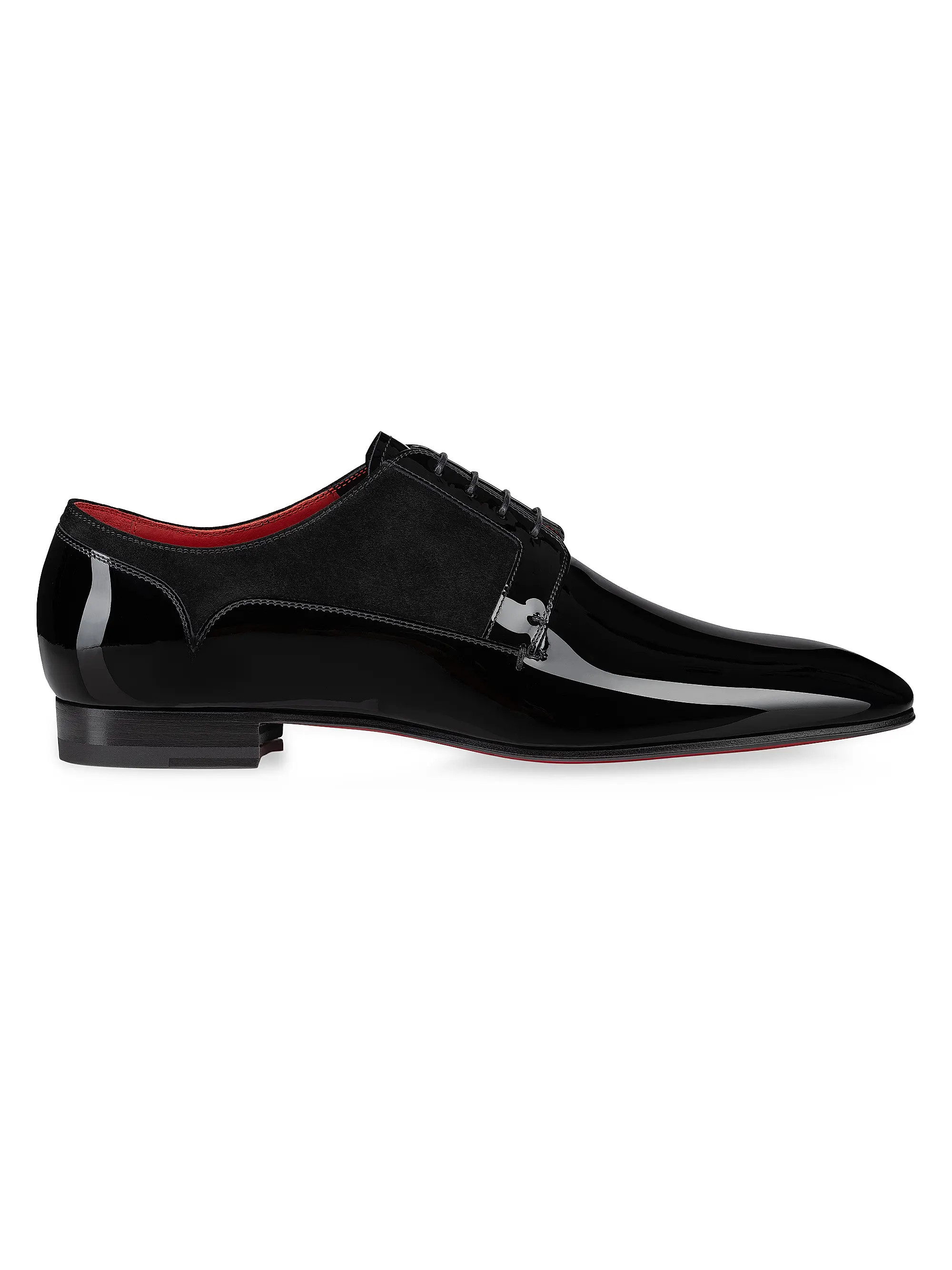 Shop Christian Louboutin Chickito W Patent Leather Derby Shoes | Saks Fifth Avenue | Saks Fifth Avenue