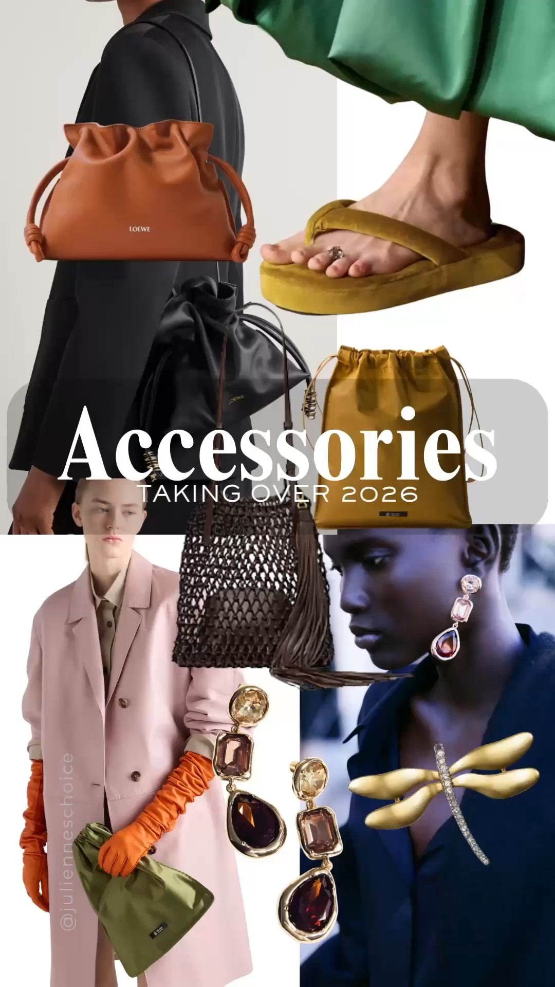 SS2026 accessories trend edit ✨

Flip flops
Necklace bags
Fringe bags
Pouch bags
Statement jewelry

The details defining this season.✨julienneschoice

#SS2026 #AccessoriesTrends #FashionTrends #RunwayTrends #StyleInspiration #StatementJewelry #FringeBag #PouchBag #LuxuryStyle

#LTKSeasonal #LTKootd