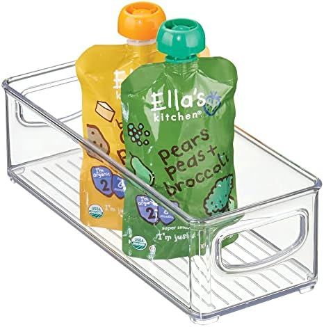 Amazon.com: mDesign Plastic Deep Bin Organizer Caddy Container w/Handles for Nursery, Kitchen, Pa... | Amazon (US)