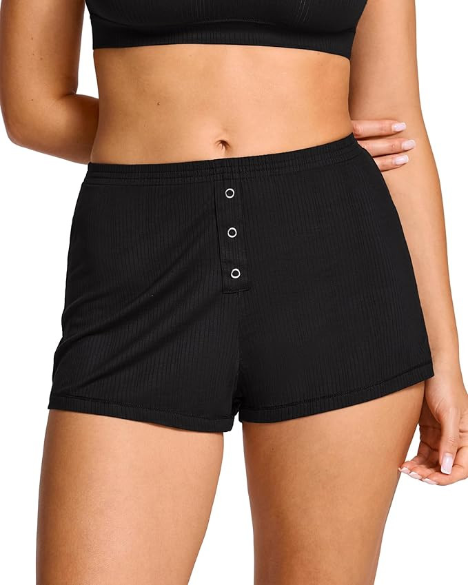 Women's Natrelax Pajamas Shorts Modal Relaxed Fit Sleep Lounge Summer Ribbed Casual Cozy Sleepwea... | Amazon (US)