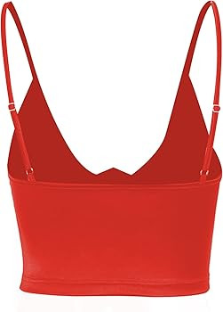 Avanova Womens Lace Patchwork Spaghetti Strap Sexy V Neck Crop Top Ribbed Knit Cami Tank | Amazon (US)