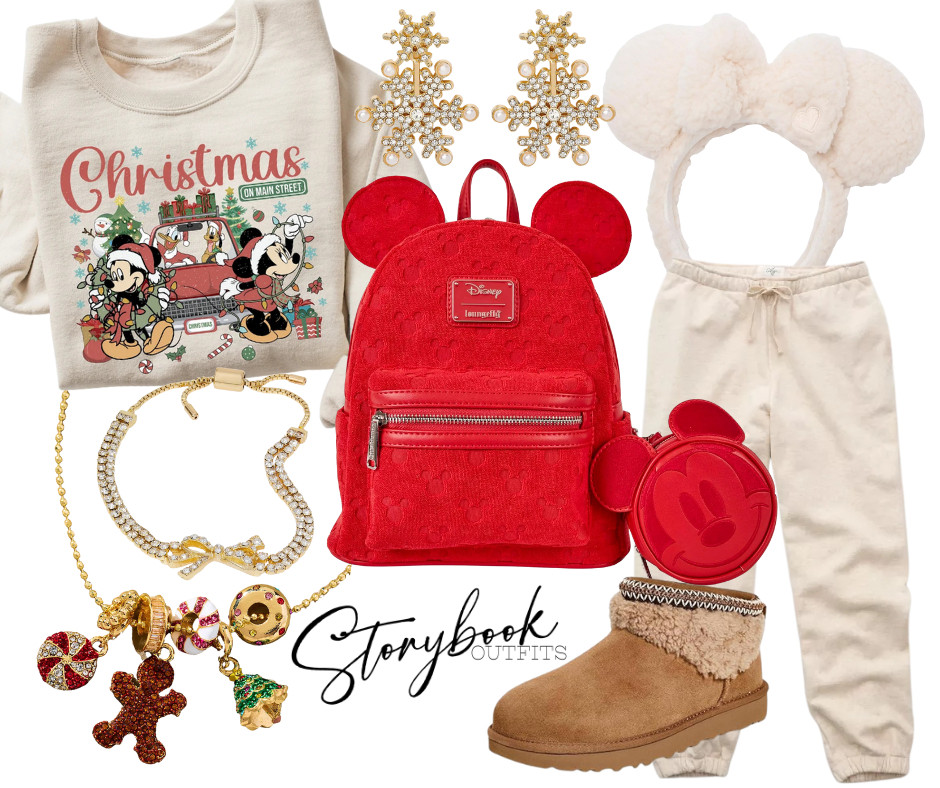 ✨🎄 Coziest Disney Christmas Outfit! 🎄✨
If you’re heading to the Disney parks (or just want to feel like it 😉), this look is PURE holiday magic.
I mean… Mickey & Minnie on Main Street? Fuzzy ears? The cutest red backpack ever?! YES please. ❤️✨

Wearing this outfit feels like sipping hot cocoa, strolling down Main Street, and hearing the Dapper Dans sing carols.  

 #LTKHoliday #LTKTravel