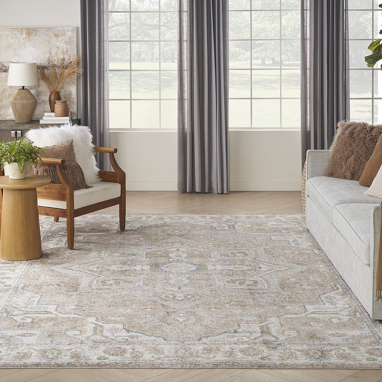 Nourison Astra Machine Washable Persian Beige 7'10" x 10' Area Rug (8x10) - Walmart.com | Walmart (US)