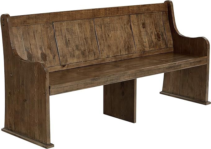 Progressive Furniture Wilder Dining Bench, 74" W x 22" D x 36" H, Heritage Pine | Amazon (US)