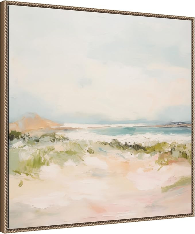 Kate and Laurel Framed Canvas Wall Art Print Tranquil Landscape III Square by Amy Lighthall, 30 x... | Amazon (US)