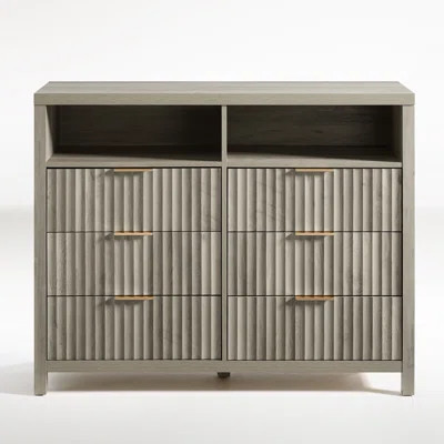 Arrilla 6 - Drawer Dresser with Media Shelf | Wayfair North America